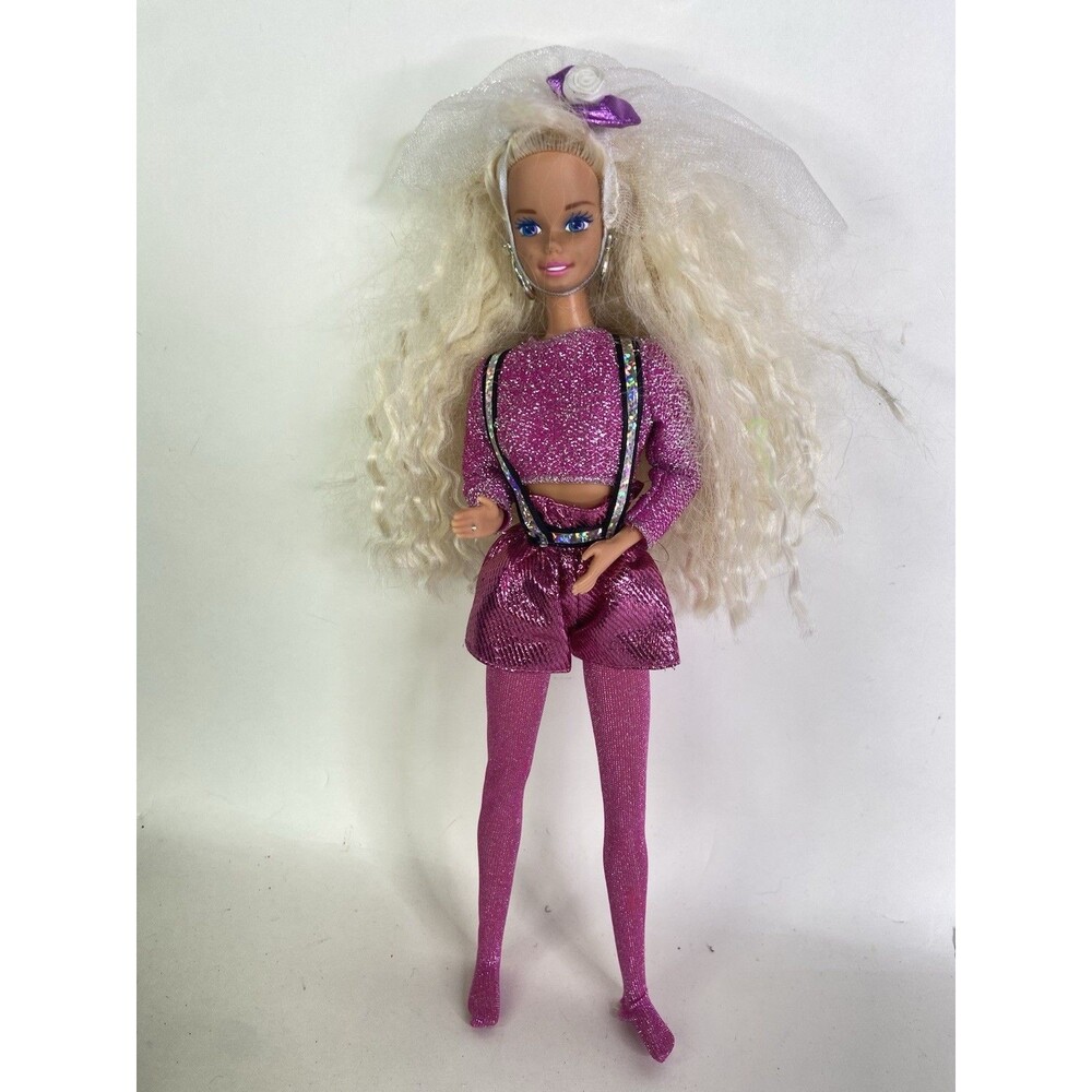 Vintage 1994 Dance Moves Barbie Doll Crimped Hair with Outfit NO SHOES